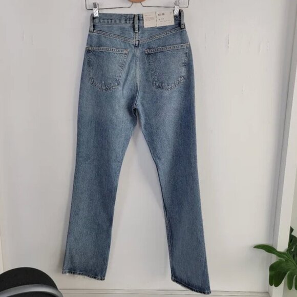 Agolde Lana Mid Rise Vintage Straight Backdrop Light Wash Size 23 Tailored - Picture 4 of 4